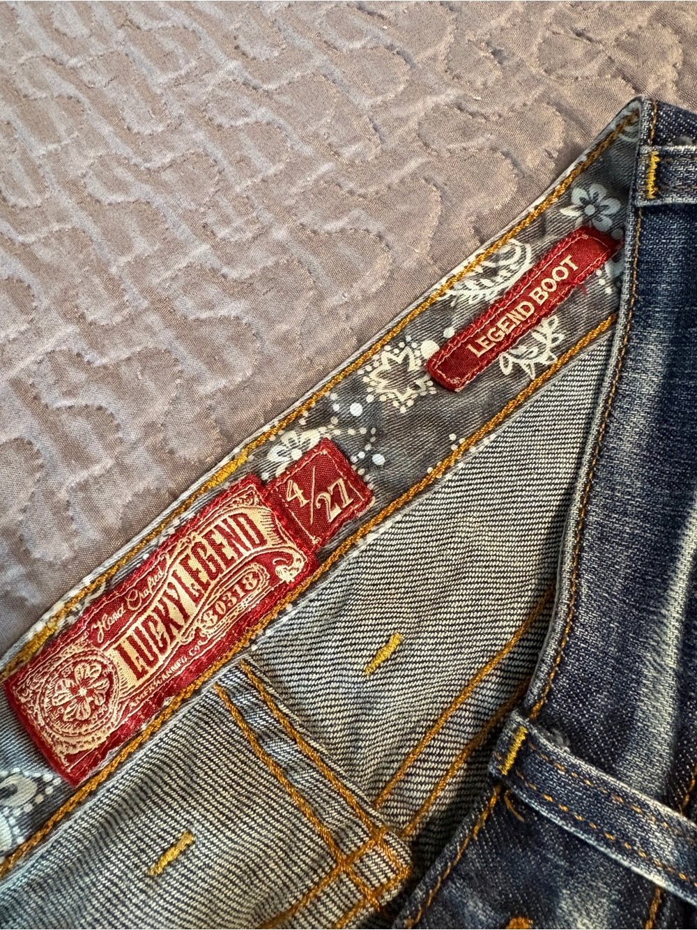 Lucky Brand Legend Boot Jeans Women’s 4/27 Bootcut Medium Wash Distressed - Picture 3 of 10